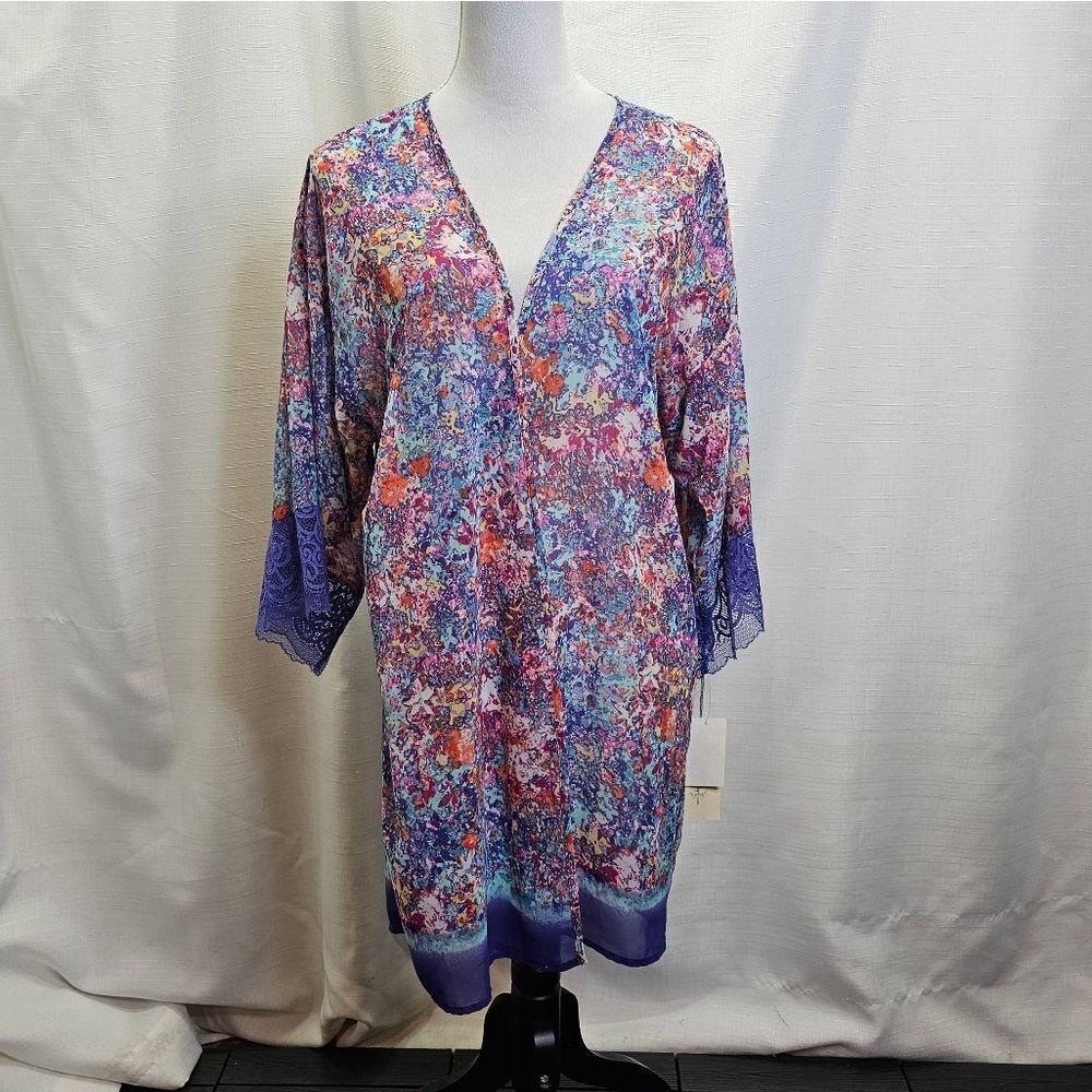 In Bloom by Jonquil Multicolored Lightweight Sheer Ribe (No Belt) Size Medium
